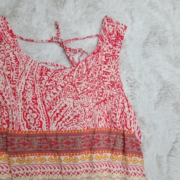 ✨️CL Lush Pink Multicolor Sleeveless Lightweight Romper Size S - Picture 6 of 15